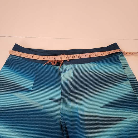 Nike Vapor Swim Trunks Board Shorts Size 34 Aqua Blue & Orange - Picture 8 of 13